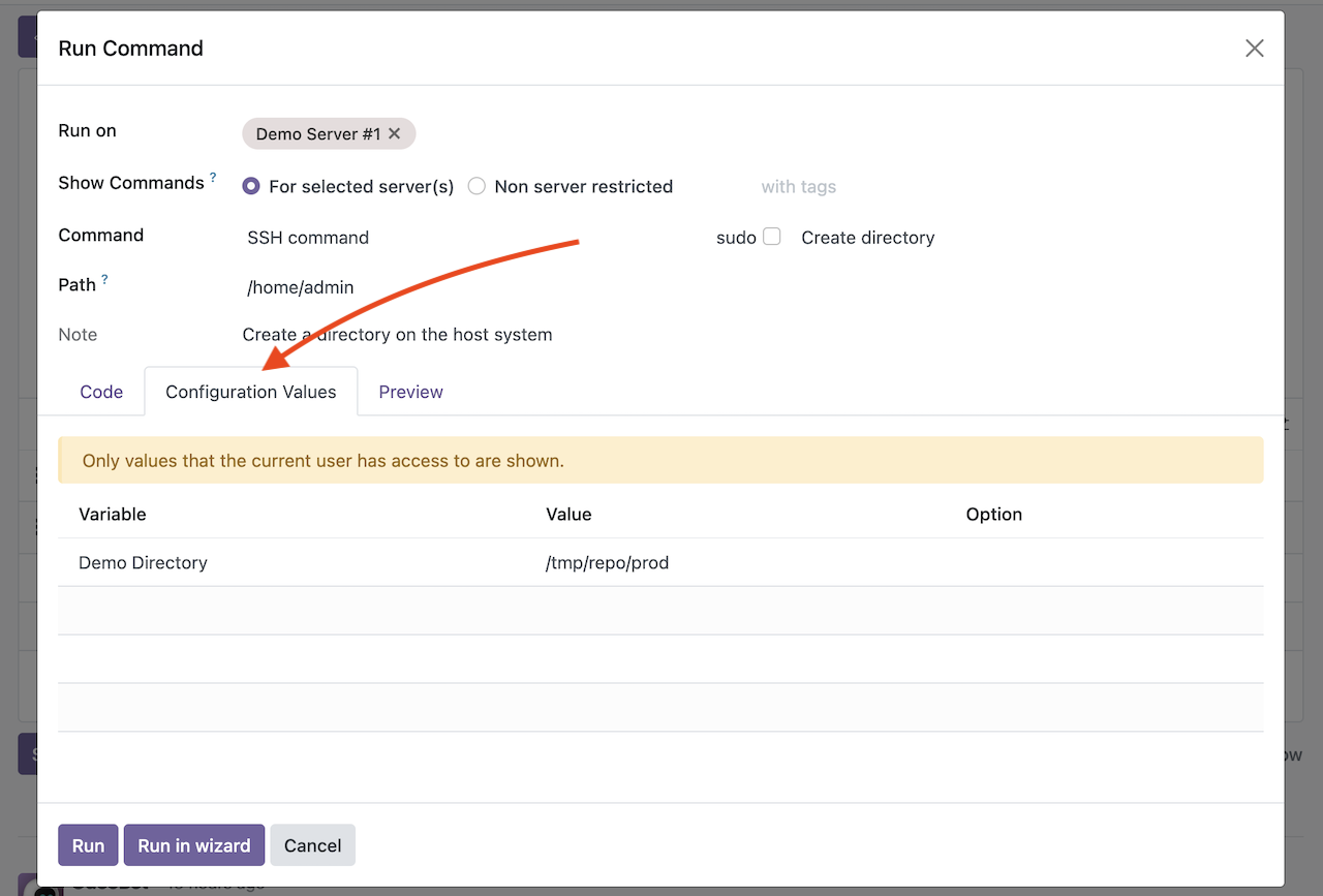 Configuration Values