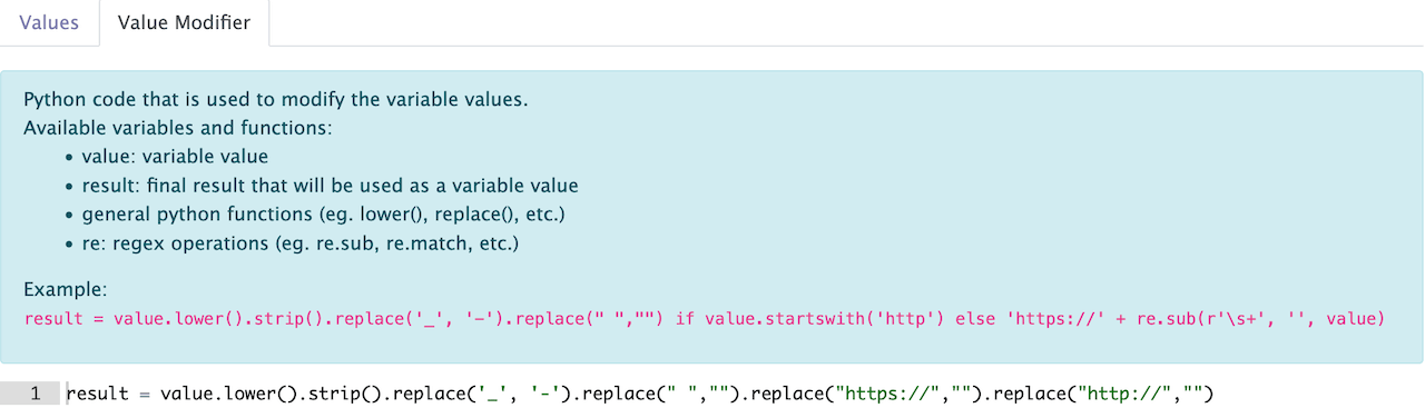 Variable Form Modifier