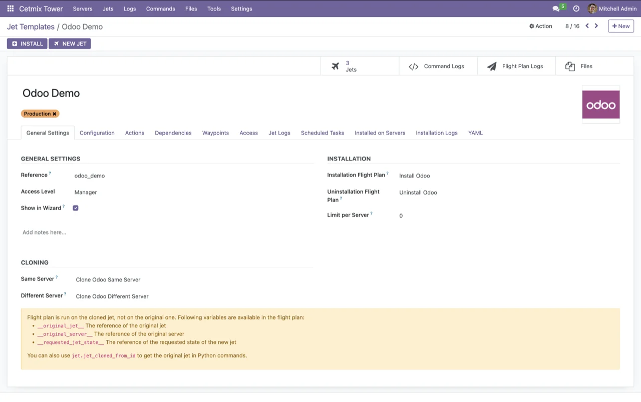 Jet Template Form - General Settings